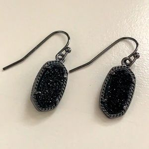 Kendra Scott Lee Earrings in Black Druzy